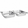 Stainless Steel 2 Packs Dish 9 Quart Stainless Rectangular Buffet Chafer (Kc39383)