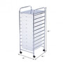 Clear 10 Drawer Rolling Storage Cart Organizer- (Hw52045Cl)