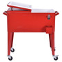 Red Portable Outdoor Patio Cooler Cart (Op2979)