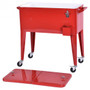 Red Portable Outdoor Patio Cooler Cart (Op2979)