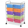 Steel 15 Drawers Rolling Storage Cart Organizer (Hw53825Rb)