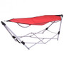 Red Portable Folding Steel Frame Hammock With Bag- (Op3190Re)