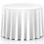 White 10 Pcs 120" Home Restaurant Polyester Round Tablecloth (Hw56596)