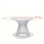 White 10 Pcs 120" Home Restaurant Polyester Round Tablecloth (Hw56596)