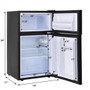 Black 3.2 Cu Ft. Compact Stainless Steel Refrigerator- (Ep22672Bk)