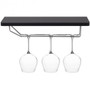 Black Set Of 5 Wall Mount Wine Rack Set With Storage Shelves- (Hw57392Bk)