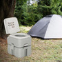 Polyethylene 5.3 Gallon Portable Travel Toilet With Piston Pump Flush (Op3653)