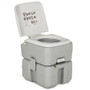 Polyethylene 5.3 Gallon Portable Travel Toilet With Piston Pump Flush (Op3653)