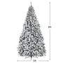 9 Ft Premium Snow Flocked Hinged Artificial Christmas Tree (Cm22069)