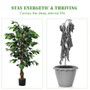 Green 4 Feet In/Outdoor Trunks Artificial Ficus Silk Tree (Hw63227)