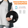 Black Men' & Women' Electric Usb Heated Sleeveless Vest-L (Gm11903006Bk-L)