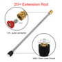 Stainless Steel Pressure Washer Gun With 20-Inch Extension Wand Lance (Ep24479)