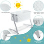 White Baby Height Adjustable Bassinet With Washable Mattress- (Bb5379Wh)