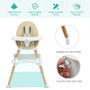 Khaki 4-In-1 Baby Wooden Convertible High Chair - (Bb0484Sa)