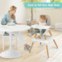 Gray 4-In-1 Baby Wooden Convertible High Chair - (Bb0484Gr)