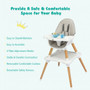 Gray 4-In-1 Baby Wooden Convertible High Chair - (Bb0484Gr)