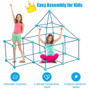 Blue 81 Pieces Kids Crazy Construction Fort Building Kit (Ty587124)