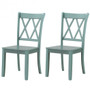 Rubber Wood Set Of 2 Cross Back Wood Dining Chair (Hw65270)