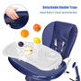 Navy A-Shaped High Chair With 4 Lockable Wheels- (Bb5585Ny)