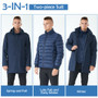 Navy Men'Sâ Interchangeâ 3Â Inâ 1Â Waterproof Detachable Skiâ Jacket-Xl (Gm11901003Ny-Xl)