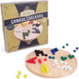All Natural Wood Chinese Checkers With Wooden Marbles GGAM-701