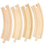 6' Curved Wooden Train Tracks, 4-Pack TCON-03