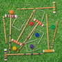Six-Player Travel Croquet Set With Drawstring Bag SCRQ-002