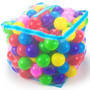 200 Jumbo 3" Multi-Colored Soft Ball Pit Balls W/Mesh Case TBPT-201