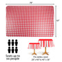 Red And White Vinyl Table Cloth With Flannel Backing MPAR-401