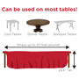 14-Foot Red Reusable Plastic Table Skirt, Extends Up To 20Ft MPAR-451