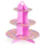 Pink 3 Tier Cupcake Stand, 14In Tall By 12In Wide MPAR-503
