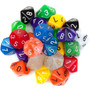 25 Pack Of Random D10 Polyhedral Dice In Multiple Colors GDIC-1204