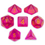 7 Die Polyhedral Set In Velvet Pouch, Faerie Fire GDIC-1134