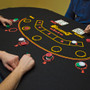 Black Baccarat Casino Table Felt Layout GFEL-007