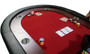 Red Felt Poker Table With Dark Wooden Race Track 84"X42" GTAB-002