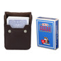 Light Blue Modiano Texas, Poker-Jumbo Cards W/ Leather Case GMOD-826.GPLA-301