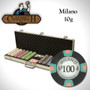 600Ct Claysmith Gaming "Milano" Chip Set In Aluminum Case CSML-600AL