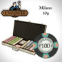 750Ct Claysmith Gaming "Milano" Chip Set In Aluminum Case CSML-750AL