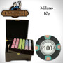 750Ct Claysmith Gaming "Milano" Chip Set In Mahogany Case CSML-750M
