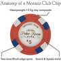 600Ct Claysmith Gaming Monaco Club Chip Set In Acrylic CPMO-600AC