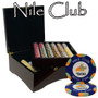 750 Ct Standard Breakout Nile Club Chip Set - Mahogany Case CSNI-750M