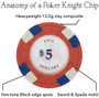 1000Ct Claysmith Gaming Poker Knights Chip Set In Aluminum CPPK-1000AL