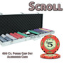 600 Ct Custom Breakout Scroll Chip Set - Aluminum Case CSSC-600ALC
