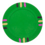 Roll Of 25 - Green Blank Claysmith 12 Stripe Poker Chip - 13 CPBL12-Green*25