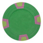 Roll Of 25 - Green Blank Claysmith Double Trapezoid Poker Ch CPSLBL-Green*25