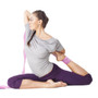 Pink 10' Extra-Long Cotton Yoga Strap With Metal D-Ring SYOG-452