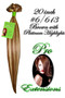 #6/613 Chestnut Brown W/ Platinum Highlights - 20 Inch PRST-20-6613