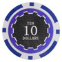 Roll Of 25 - Eclipse 14 Gram Poker Chips - $10 CPEC-$10*25