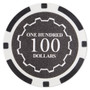 Roll Of 25 - Eclipse 14 Gram Poker Chips - $100 CPEC-$100*25