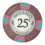 Roll Of 25 - Milano 10 Gram Clay - .25&Cent; (Cent) CPML-25c*25